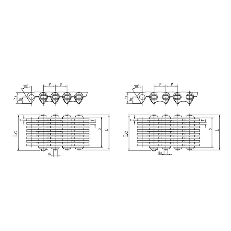 Flankkontakt tysta kedjor