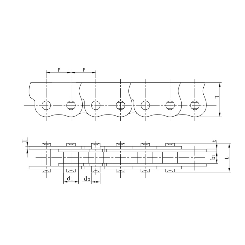 Fint hantverk åldringsbeständiga anti-sidebow-kedjor för automatiska dörrar och fönster