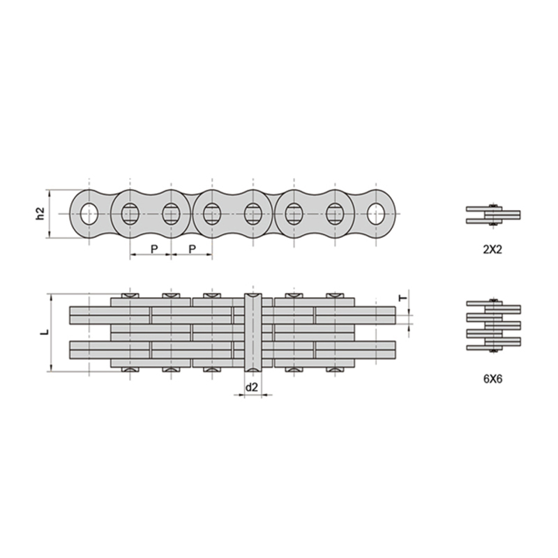 (LL-serien) Lövkedjor med lågt underhåll och hög stabilitet