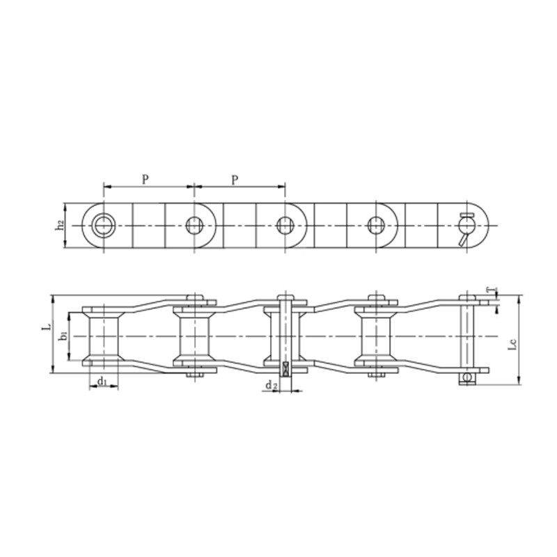 Svetsade stålkedjor med vevade länkfräsar
